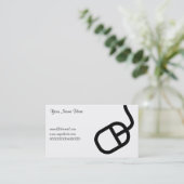 コンピュータマウス、ここのあなたの名前、 名刺 (スタンド正面)