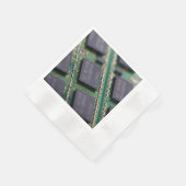 コンピュータメモリチップ 縁ありカクテルナプキン (角)