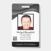 コンピュータモダンソフトウェア会社の修復ブラックID バッジ (正面)