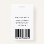 コンピュータモダンソフトウェア会社金ゴールドブラウンID バッジ (裏面)