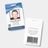 コンピュータモダンソフトウェア会社IT修復ブルーID バッジ (正面＆裏面)