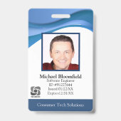 コンピュータモダンソフトウェア会社IT修復ブルーID バッジ (正面)