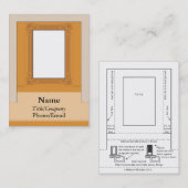 コンピュータモニターの額縁 名刺 (正面/裏面)