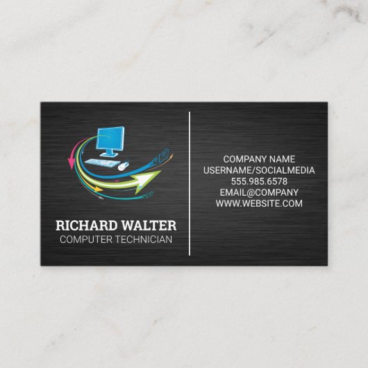 コンピュータワイヤ | 電子機器 名刺 (正面)