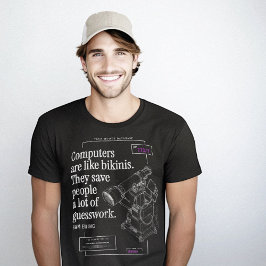コンピューターおもしろいビキニステック引用文特許スケッチ Tシャツ
