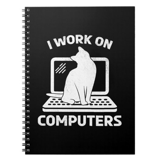 コンピューターで仕事をする 猫好きさんにぴったり ノートブック (正面)