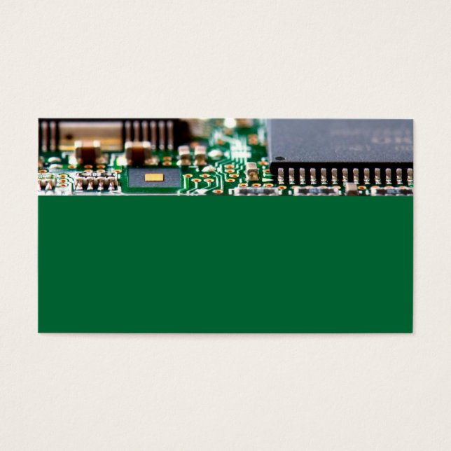 コンピューターのチップのクローズアップ (正面)