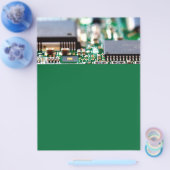 コンピューターのチップのクローズアップ チラシ (シングル)