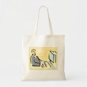 コンピューターのトートバッグで働く トートバッグ (正面)