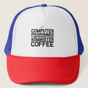 コンピューターのプログラマーもしが反応しないカおもしろいフェイン キャップ