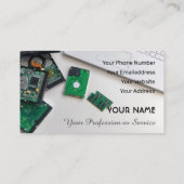 コンピューターの専門家とコンピューター修理の専門家 名刺 (裏面)