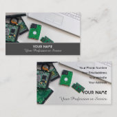 コンピューターの専門家とコンピューター修理の専門家 名刺 (正面/裏面)