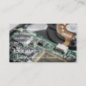 コンピューターの専門家とコンピューター修理の専門家 名刺 (裏面)