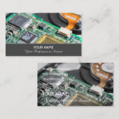 コンピューターの専門家とコンピューター修理の専門家 名刺 (正面/裏面)