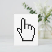 コンピューターの手ポインター / マウスカーソル ポストカード (スタンド正面)