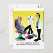 コンピューターの故障を増やす ポストカード (正面/裏面)