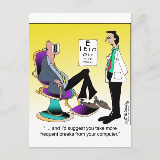 コンピューターの故障を増やす ポストカード (正面)