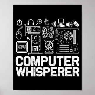 コンピューターの達人Tシャツ 技術サポート ネルド ギーク ポスター