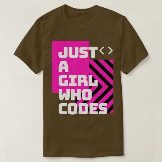 コンピューターをコードする女の子だけのギーク Tシャツ (デザイン正面)