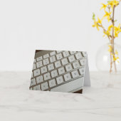 コンピューターインターネットキーボード誕生日カード カード (黄色い花)