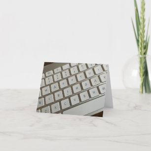 コンピューターインターネットキーボード誕生日カード カード