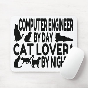 コンピューターエンジニアが猫を愛する マウスパッド