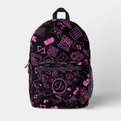 コンピューターエンジニアプログラマーcoding tech pink プリントバックパック (正面)