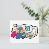 コンピュータークラスのレッスン ポストカード (スタンド正面)