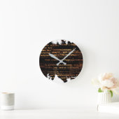 コンピューターコード ラウンド壁時計 (ホーム)