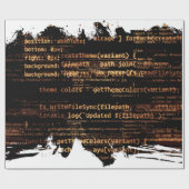 コンピューターコード ラッピングペーパー (フラット)