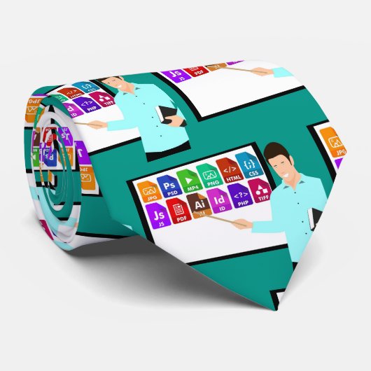 コンピュータースクール先生ネクタイ ネクタイ (ロール)