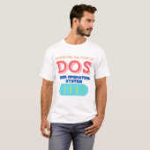 コンピューターディスクオペレーティングシステム(DOS) Tシャツ (正面フル)