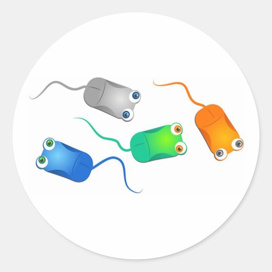 コンピューターネズミ ラウンドシール (正面)