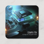 コンピュータープログラマー名刺 スクエア名刺 (正面)