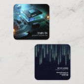 コンピュータープログラマー名刺 スクエア名刺 (正面/裏面)