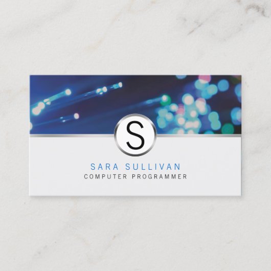 コンピュータープログラマITスキルファイバーオプティカル 名刺 (正面)