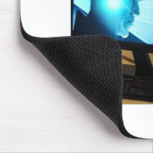 コンピューターマウスパッドで男性とデザイン マウスパッド (コーナー)