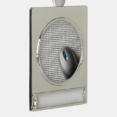 コンピューターマウス シルバープレートバナーオーナメント (右)