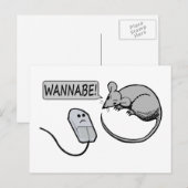 コンピューターマウスWannabe ポストカード (正面/裏面)