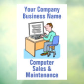 コンピューター会社の販売とサービス ウィンドウサイン (シート3)