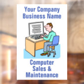 コンピューター会社の販売とサービス ウィンドウサイン (シート2)