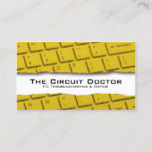 コンピューター修復ビジネスカードキーボードの取り外し 名刺 (正面)