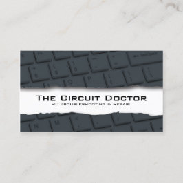 コンピューター修復ビジネスカードキーボードの取り外し 名刺