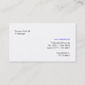 コンピューター修理工テクニカーヴィスティンカルト 名刺 (裏面)