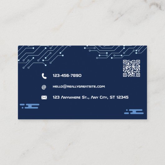 コンピューター修理工場 名刺 (裏面)