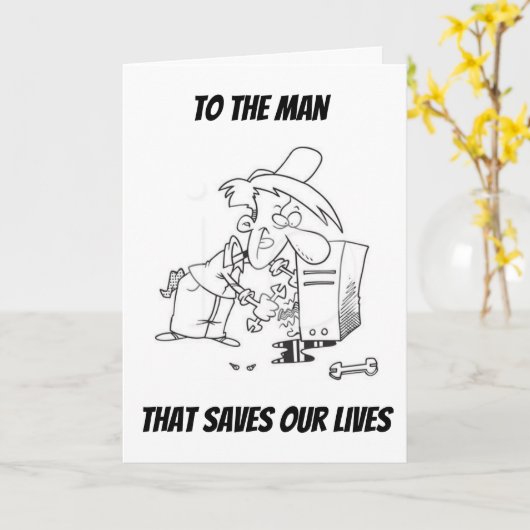 **コンピューター修理担当者の誕生日メッセージ** カード (黄色い花)