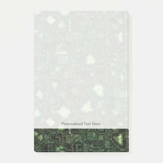 コンピューター回線の背景 ポストイット (正面)