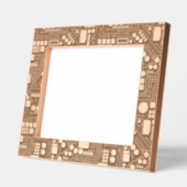 コンピューター回路基板パターン オフィス装飾 レーザー彫刻フレーム (左)