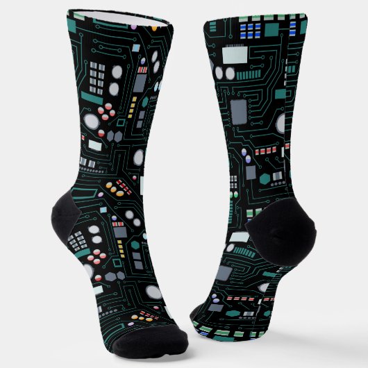 コンピューター基板パターン ソックス (傾斜あり)