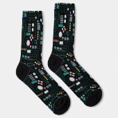 コンピューター基板パターン ソックス (右)